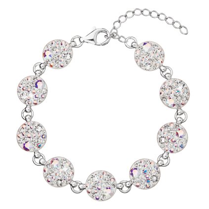 25904 stribrny naramok so swarovski kryštálmi ab efekt 33048 2