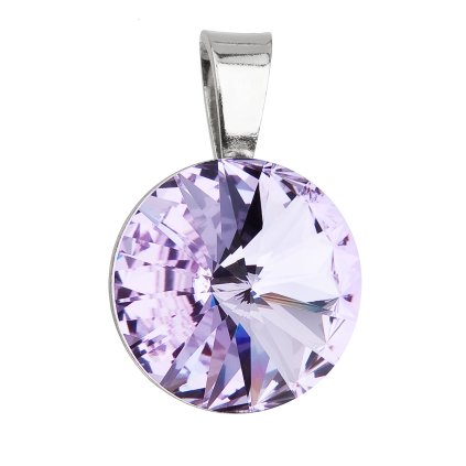 25931 strieborný prívesok s kryštálmi swarovski fialové guľaty rivoli 34112 3 violet