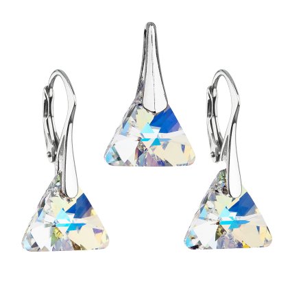 26054 sada šperku s kryštálmi swarovski nausnice a prívesok ab efekt trojuholník 39174 2