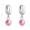 26324 2 stribrne visiace náusnice krúžky so swarovski kryštálom 31300 3 rose