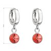 26339 2 stribrne visiace náusnice krúžky so swarovski kryštálom 31300 3 oranzove
