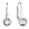 17249 2 stribrne nausnice visiace s kryštálmi swarovski zelene kulate 31112 5