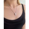 26528 1 strieborný nahrdelník so swarovski kryštálmi obdĺžnik 32074 2 ab efekt
