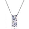 26543 1 strieborný nahrdelník so swarovski kryštálmi fialový obdĺžnik 32074 3 violet