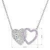 26861 1 stribrny nahrdelnik dvojité srdce so swarovski kryštálmi 32079 3 violet