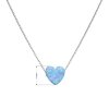 27182 3 strieborný nahrdelník so syntetickým opalom svetlomodré srdce 12048 3