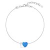 27191 3 strieborný náramok so syntetickým opalom modre srdce 13018 3