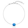 27203 3 strieborný náramok so syntetickým opalom modrý okrúhly 13019 3