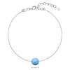 27206 3 strieborný náramok so syntetickým opalom svetlomodrá guľata 13019 3