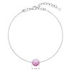 27209 3 strieborný náramok so syntetickým opalom ružovej guľaty 13019 3