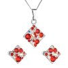 17354 sada šperku s kryštálmi swarovski nausnice retiazok a prívesok cerveny kosoštvorec 39126 3