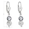 27494 3 stribrne nausnice visiace s preciosa kryštálmi sede kulate 31244 3