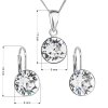 17369 2 sada šperku s kryštálmi swarovski nausnice a prívesok bile kulate 39140 1