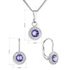 27590 3 sada šperku s kryštálmi swarovski nausnice a prívesok fialove kulate 39109 3 tanzanite