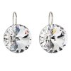 27623 stribrne nausnice visiace s kryštálmi preciosa biela kulate 31153 1