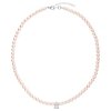 27701 3 perlový nahrdelník ružové s preciosa kryštálmi 32063 3