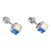 16346 stribrne nausnice pecka s kryštálmi swarovski ab efekt kosticka 31030 2