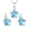17420 sada šperku s kryštálmi swarovski nausnice retiazok a prívesok modra kyticka 39143 3