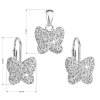 28217 2 sada šperku s kryštálmi preciosa nausnice a prívesok biely motyl 39144 1 crystal