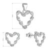 28286 3 sada šperku so zirkónmi nausnice a prívesok biela zakrútená srdicka 19031 1