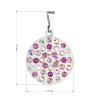 28298 2 prívesok bizutéria so swarovski kryštálmi ružové guľaty 54021 3 rose