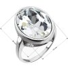 Strieborný prsteň s kryštálom Preciosa biely 35036.1 crystal (Veľkosť 52 (ø16,6 mm))