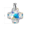 28592 2 strieborný prívesok s kryštálom swarovski ab efekt kríz 34011 2 ab