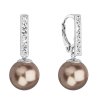 28622 stribrne visiace náusnice so swarovski perlou a kryštálmi 71121 3 bronze