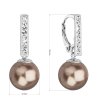 28622 2 stribrne visiace náusnice so swarovski perlou a kryštálmi 71121 3 bronze