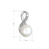 28739 1 zlaty 14 karatový prívesok biele zlato s ricnou perlou a zirkónmi 84pz00008 nekonečno