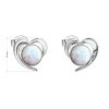 28874 2 stribrne náusnice srdca s bielym syntetickým opalom 31259 3 white
