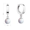 28883 2 stribrne nausnice kruhy s bielym syntetickým opalom 11404 1 white