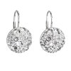 17510 stribrne nausnice visiace s kryštálmi swarovski biele kulate 31176 1