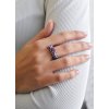 Strieborný prsteň s kryštálmi Swarovski mix farieb modrá ružová 35031.4 galaxy (Veľkosť 52 (ø16,6 mm))