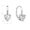 29372 2 strieborné nausnice visiace so zirkónmi biele srdiečko 11409 1 crystal