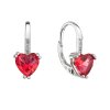 29378 stribrne nausnice visiace so zirkónmi ružové srdiečko 11409 3 rose