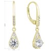 29411 3 pozlátené stribrne nausnice visiace so zirkónmi biela slza 11305 1