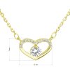 29414 2 pozlátené stribrny nahrdelnik so zirkónom biele srdce 12008 1