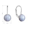 29576 2 stribrne visiace náusnice s pravými mineralnymi kameňmi guľaté 11481 3 achat blue lace