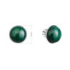 29630 2 stribrne nausnice kôstky s pravymi mineralnymi kameňmi kulate 11491 3 malachit