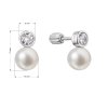 29732 1 stribrne nausnice kôstky s ricnou perlou guľatou a jednym zirkónom 21090 1b