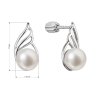 29741 1 stribrne nausnice kôstky s ricnou perlou bielej 21093 1b