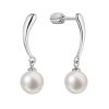 29747 stribrne nausnice visiace s guľatou ricnou perlou bielej 21095 1b