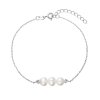 29777 stribrny náramok retiazok s tromi ricnymi perlami a zirkónmi 23018 1