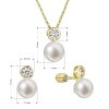 29852 2 perlova súprava pozlátená s ricnou perlou a zirkónom biela 29047 1b