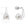 29867 2 stribrne nausnice visiace s bielou ricnou perlou 21078 1