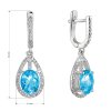 29939 2 stribrne nausnice visiace slzy s modrým zirkónom 11480 3 aqua
