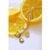 29942 2 stribrne nausnice visiace slzy so zltym zirkónom 11480 3 citrine