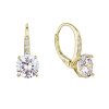 29957 pozlátené strieborné náusnice visiace s veľkým zirkónom bielej 11451 1