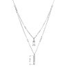 29987 1 stribrny nahrdelnik gulička a uzky obdelnik so zirkónmi biely 12057 1 crystal